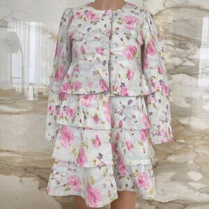 Pinco pallino cavalleri Girl’s Child Kids Dress Floral Summer Jacket Size 12